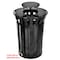 Alpine Industries Rain Bonnet Lid for Outdoor Metal Waste Receptacle - 38 Gallon Black ALP479-38-A - alternate 2